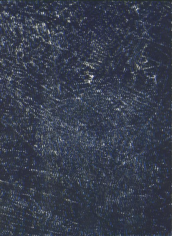 Bleu Nuit I, xylographie, 29.2x39.4cm, 2024